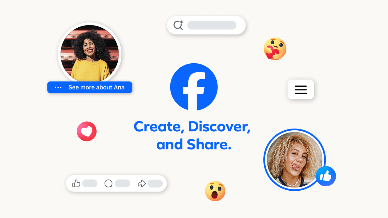 Facebook simplifica interface de navegação, busca e compartilhamento
