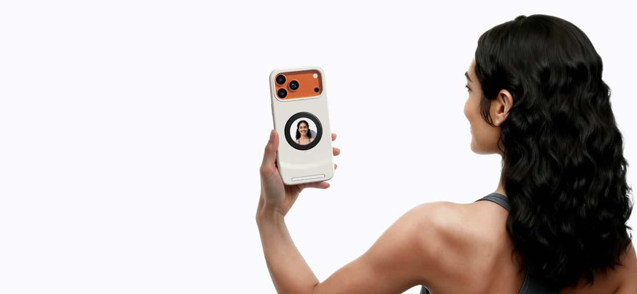 Case para iPhone 17 Pro espelha a câmera traseira e amplia armazenamento Case para iPhone 17 Pro espelha a câmera traseira e amplia armazenamento