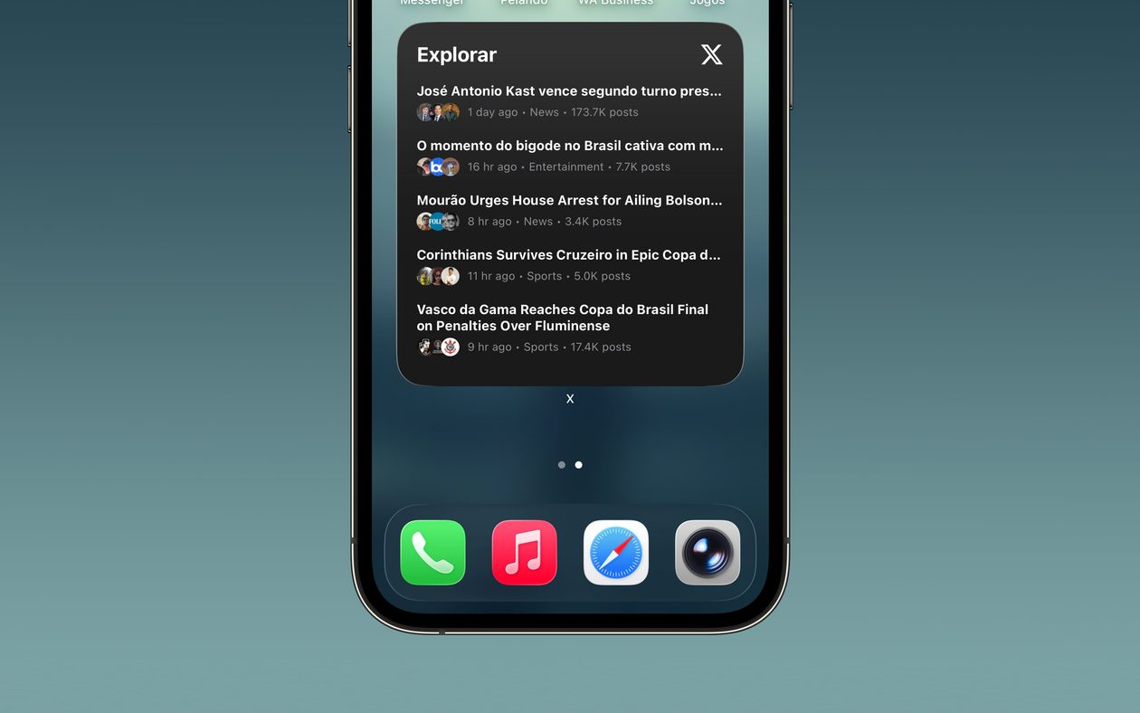 X lança widgets com notícias, contadores e atalhos para o iOS