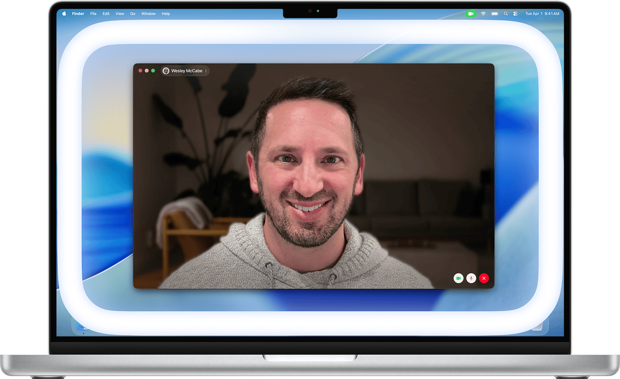Como usar a Borda Luminosa (Edge Light) do macOS em videochamadas