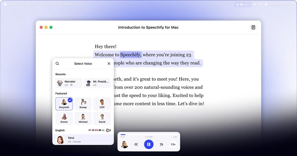 Speechify agora transcreve voz para texto em qualquer app no macOS