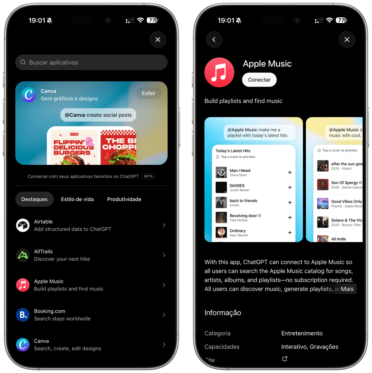 Como integrar e usar o Apple Music pelo ChatGPT