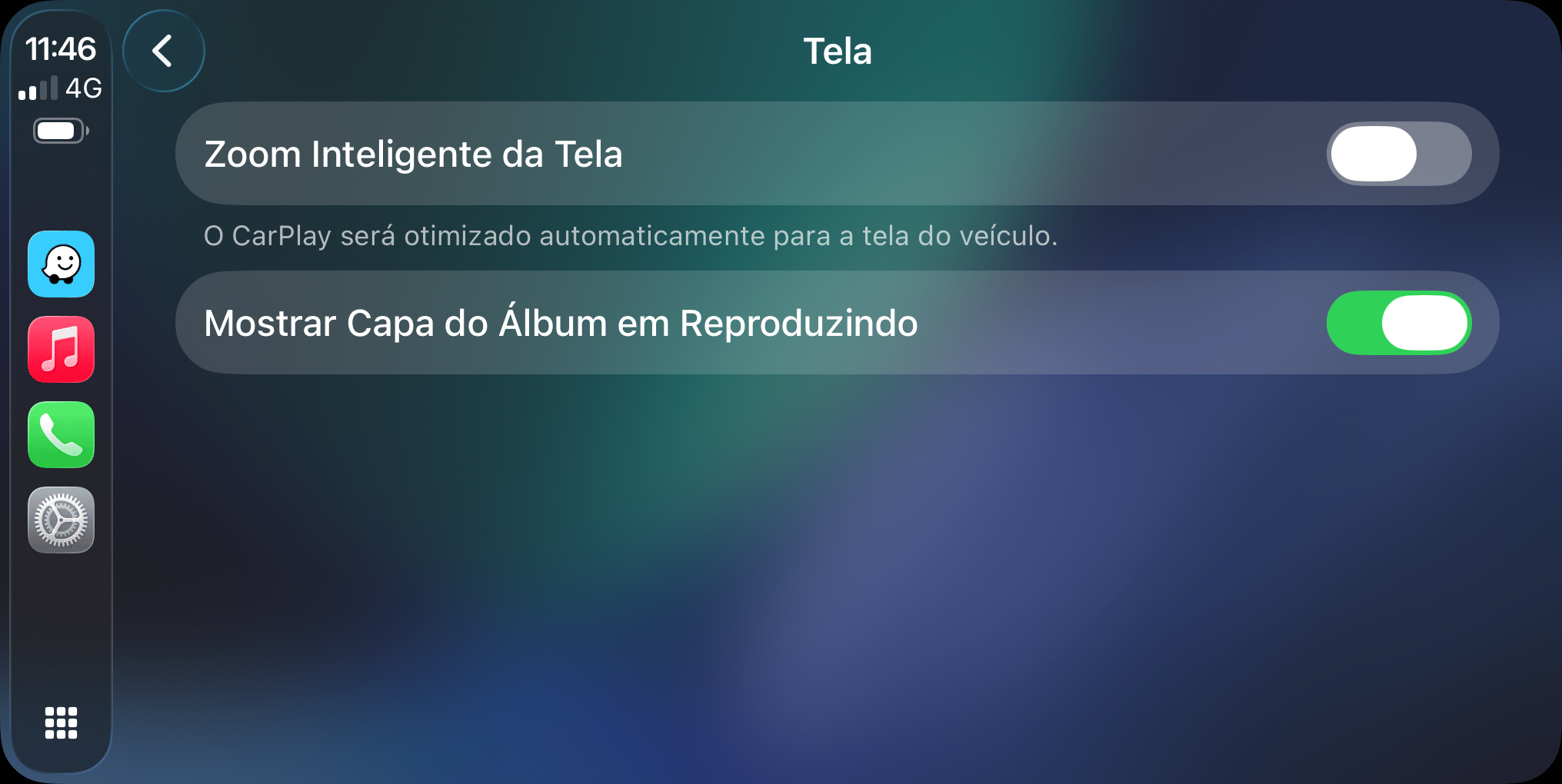 Zoom Inteligente da Tela no CarPlay