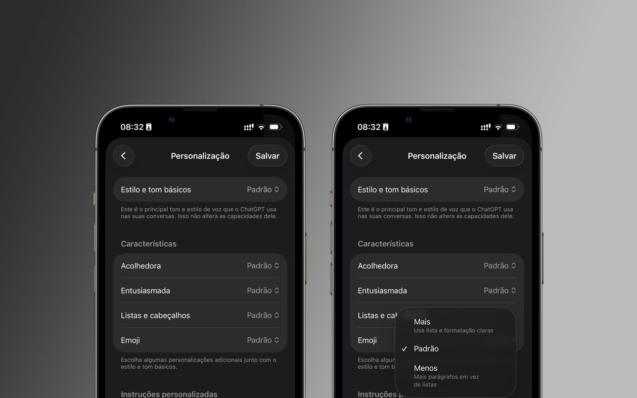 ChatGPT agora permite personalizar traços da sua personalidade