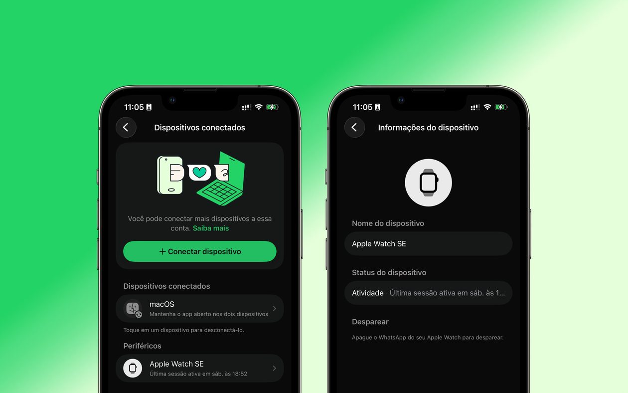 WhatsApp exibirá uma nova lista de periféricos conectados ao app