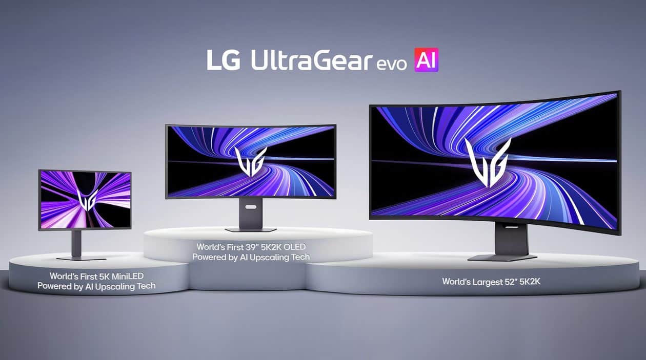 LG anuncia monitores 5K de até 52 polegadas com upscaling por IA