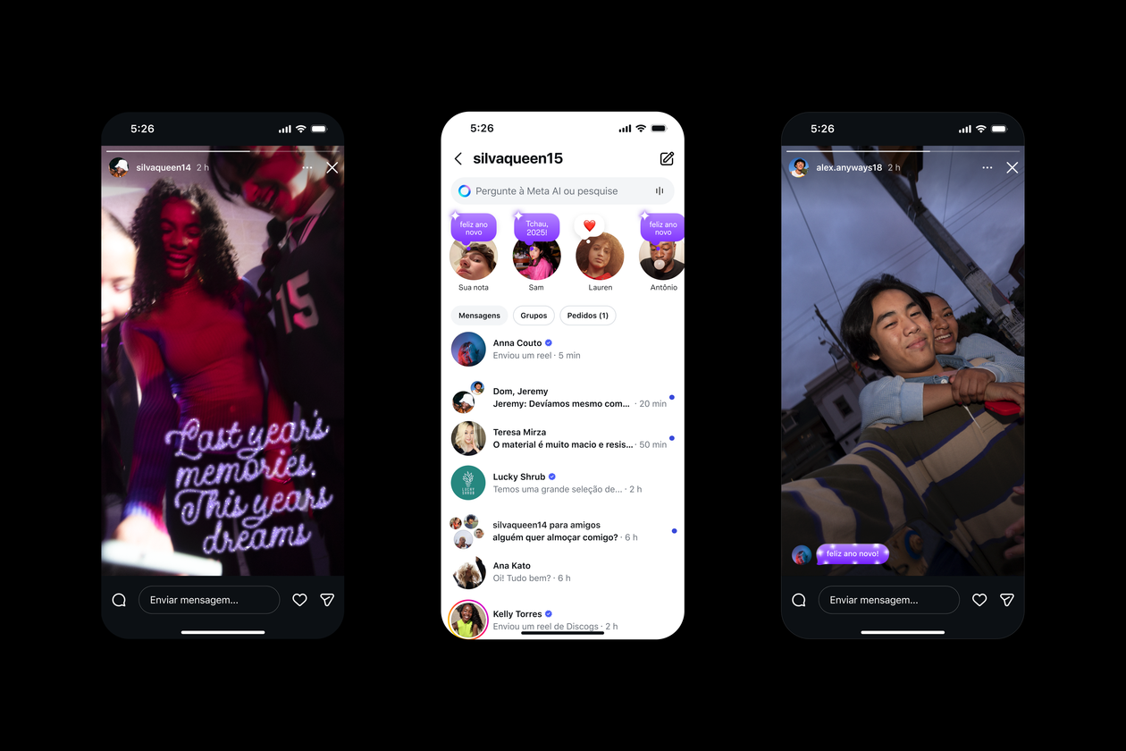 Recursos de Ano Novo do Instagram