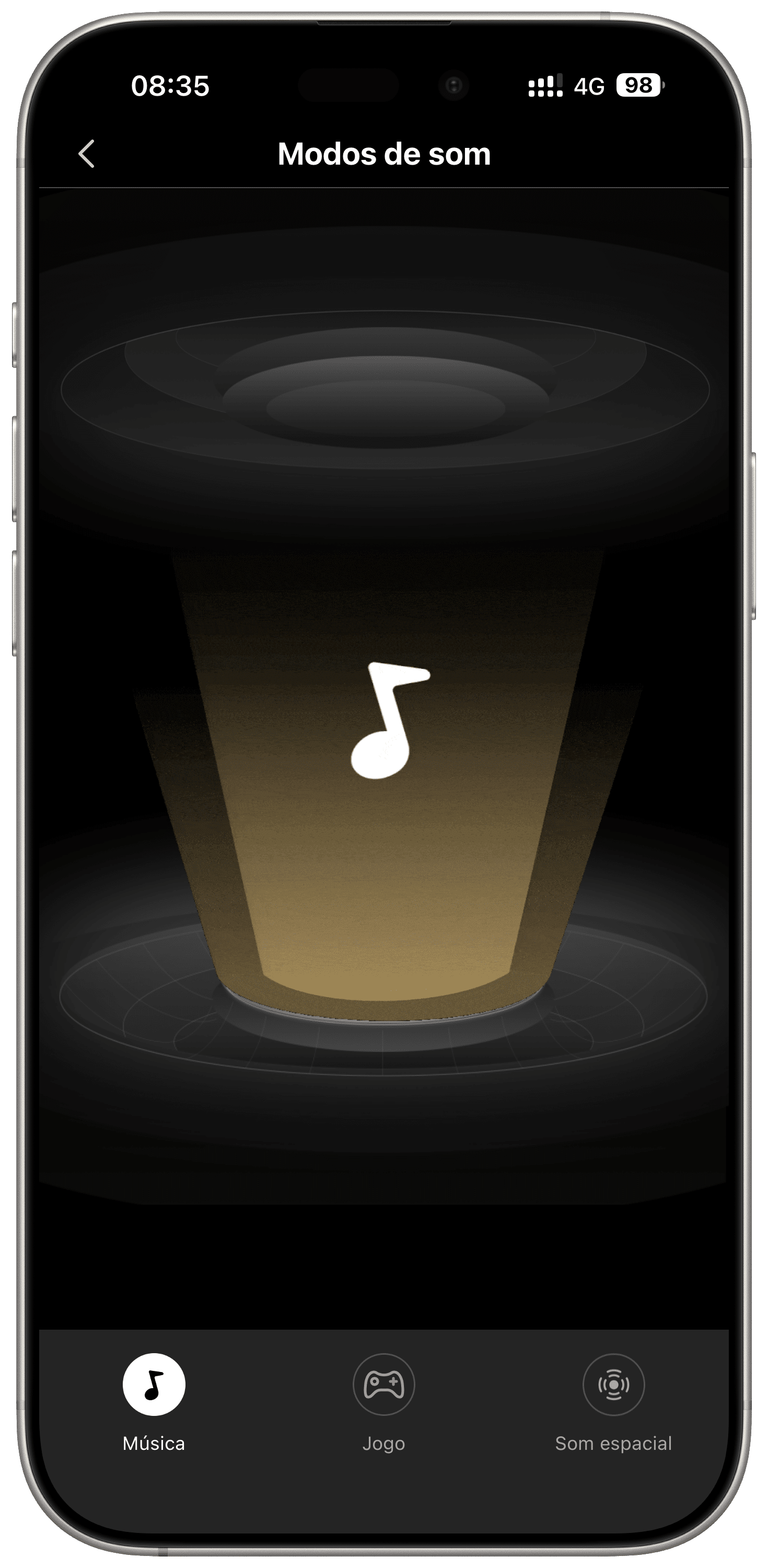 Modos de som dos fones EDIFIER X5 Pro