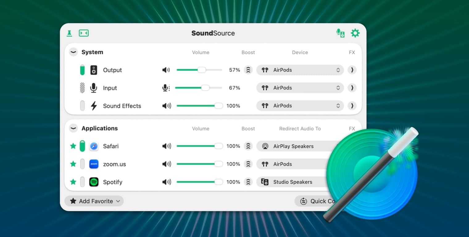 Utilitário SoundSource 6 é lançado com dispositivos agrupados, nova janela de gerenciamento de áudio e mais!