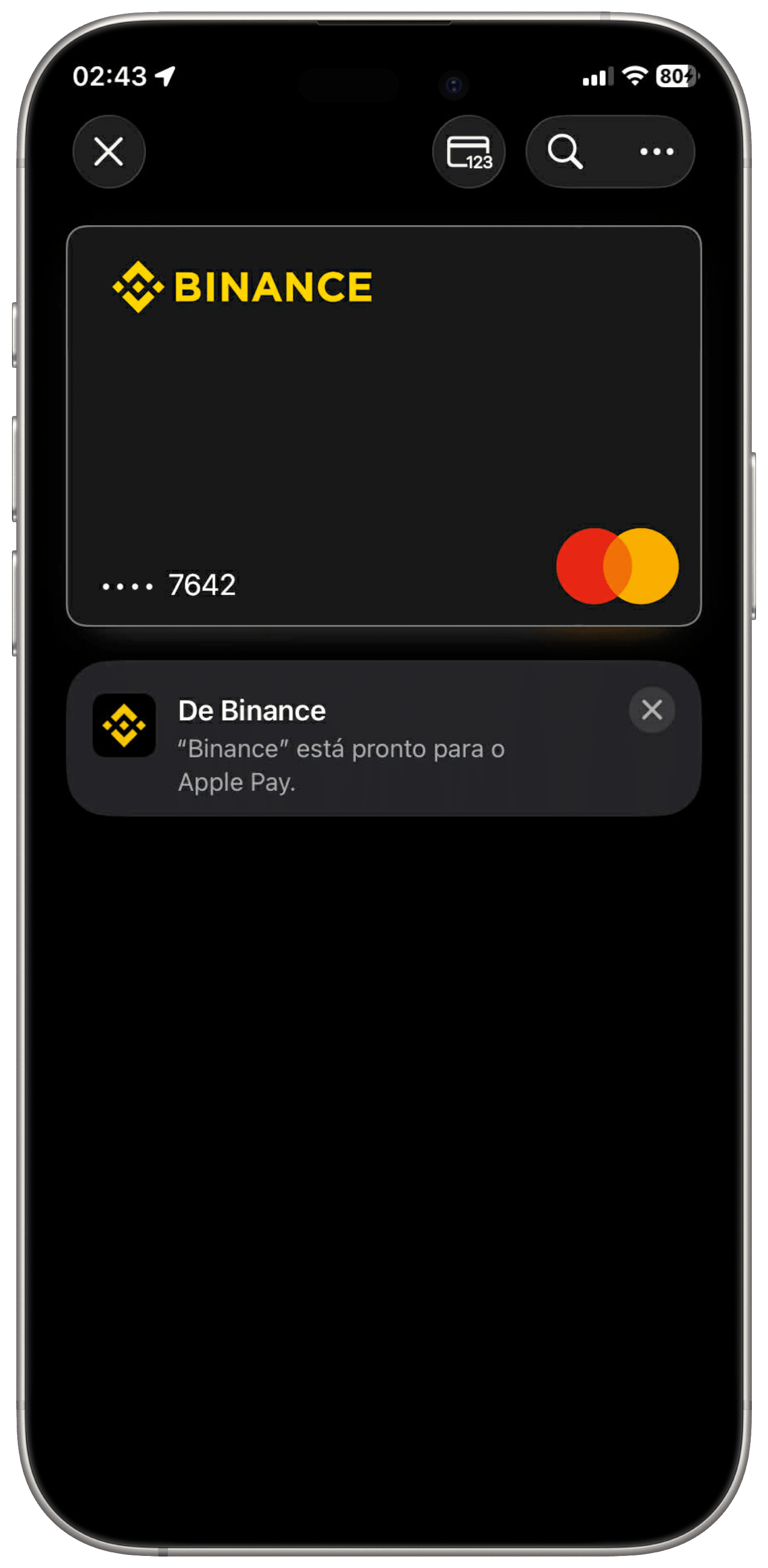 Binance Card no Apple Pay
