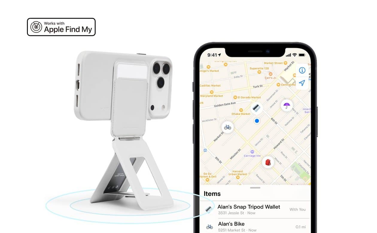 Trackable Snap Tripod Wallet