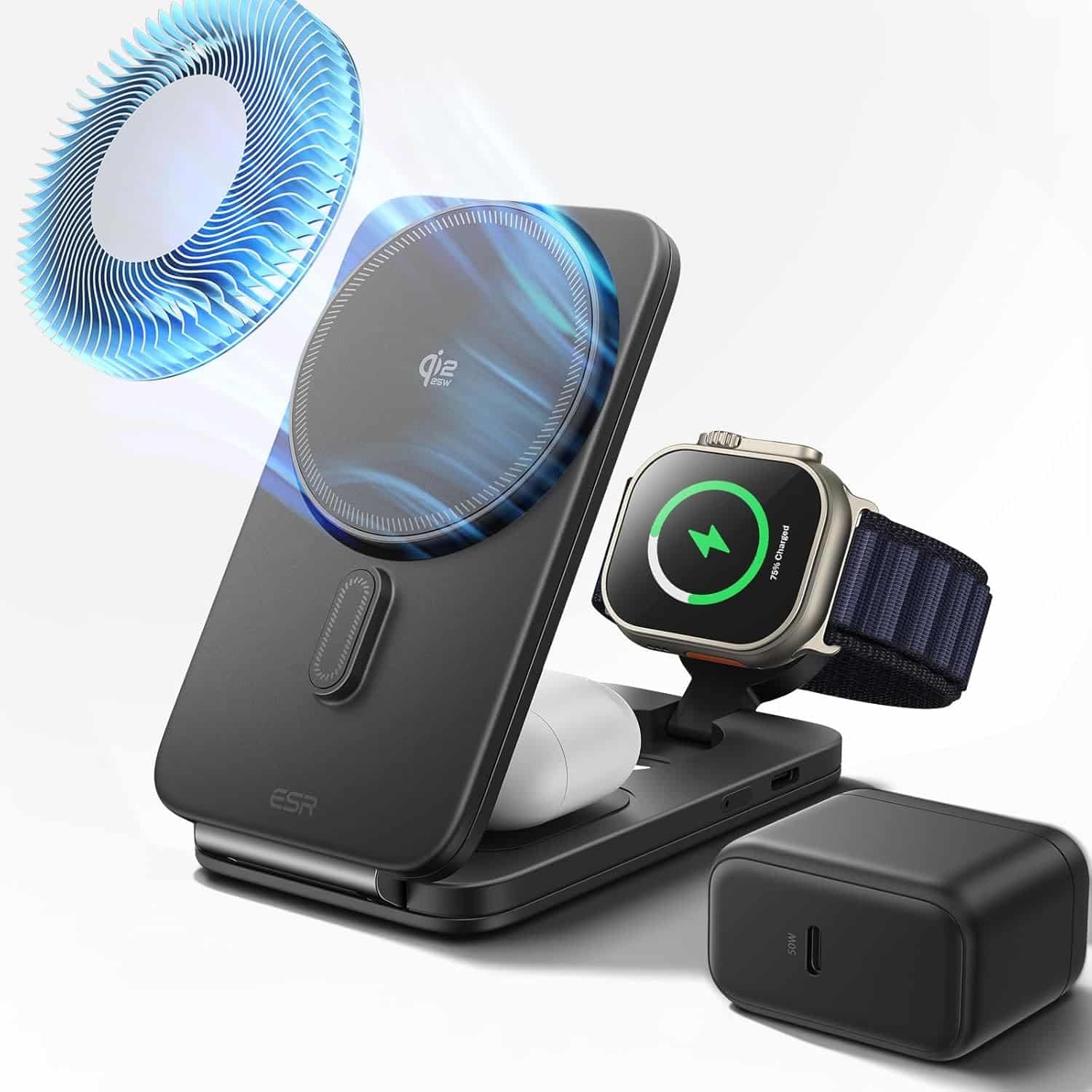 CryoBoost Foldable 3-in-1 Magnetic Charging Station