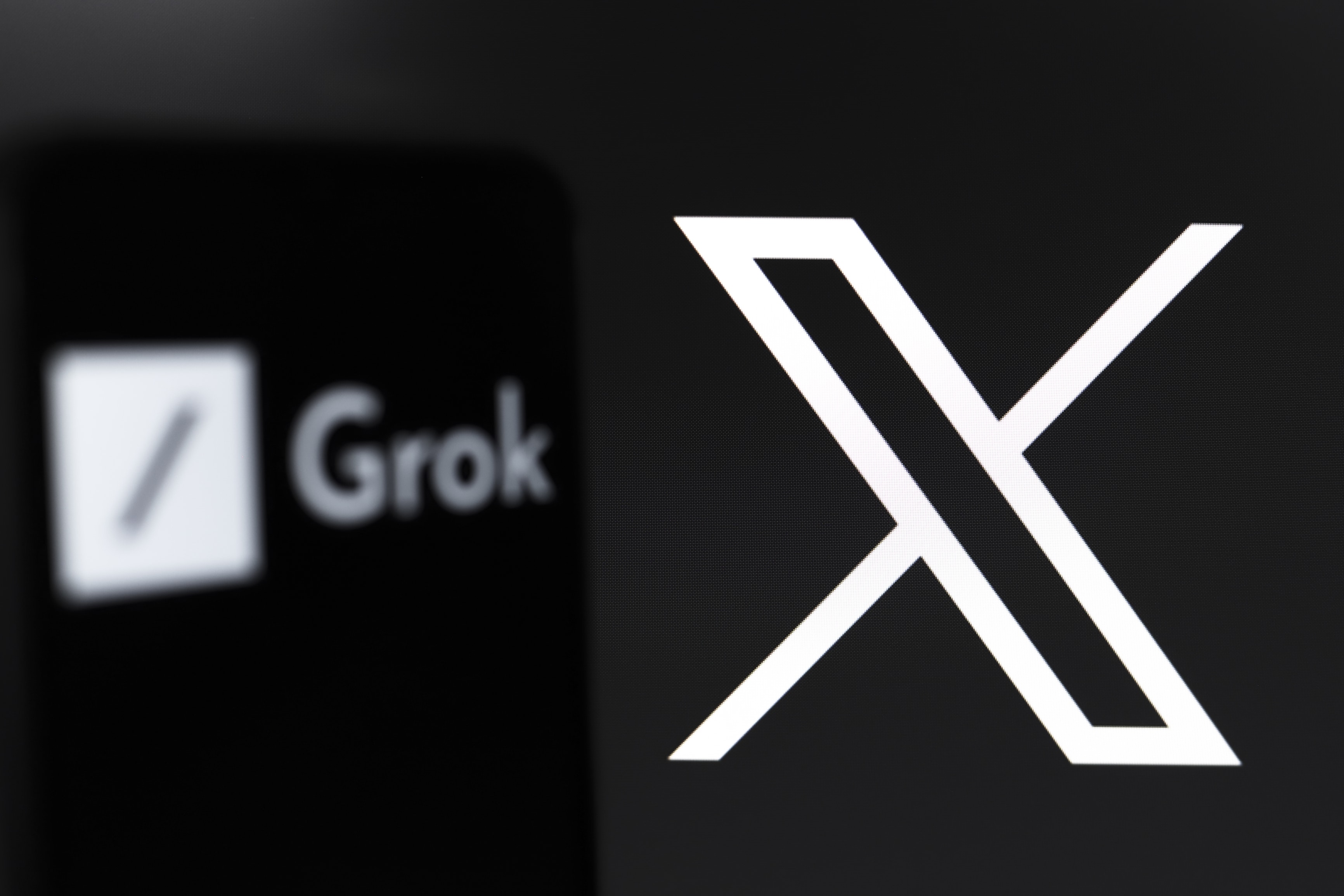 Logos do Grok e do X