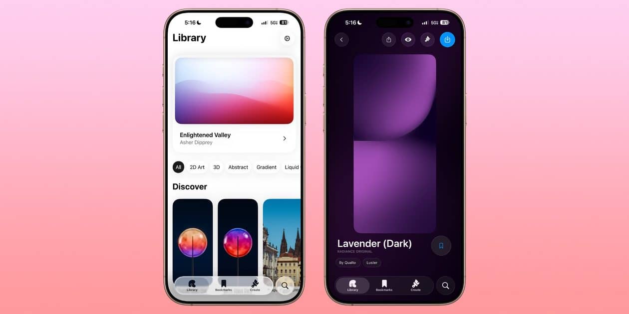 Radiance é um app gratuito para baixar wallpapers no iOS