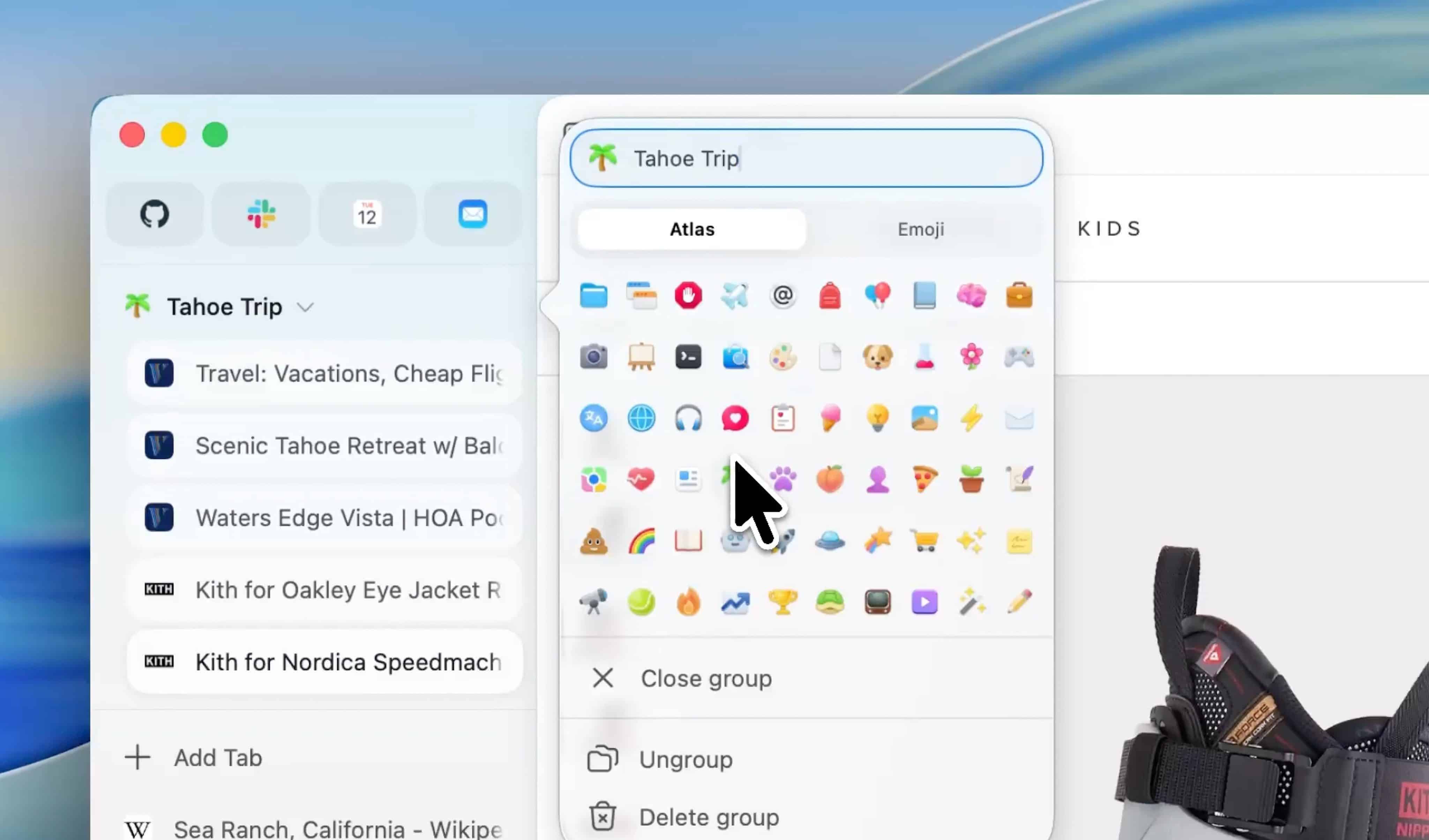 ChatGPT Atlas agora suporta grupos de abas, substituições de texto do macOS e mais