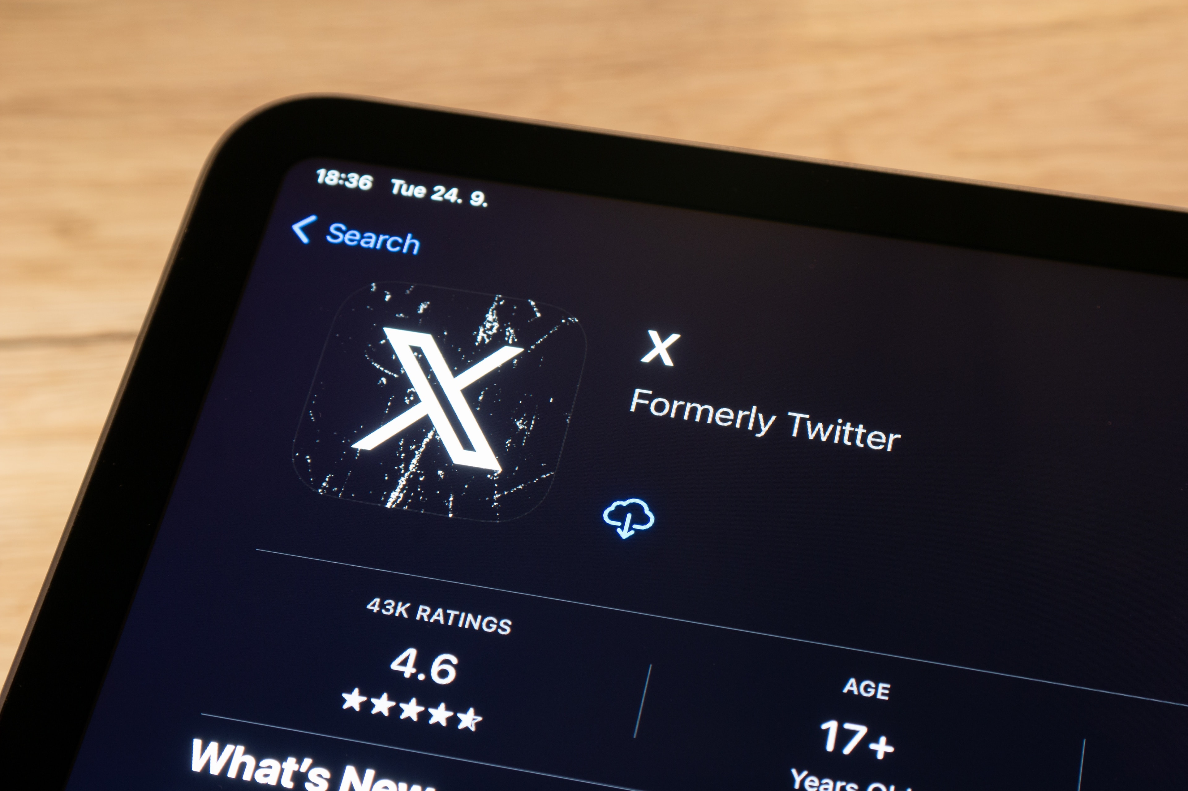 Página do X na App Store