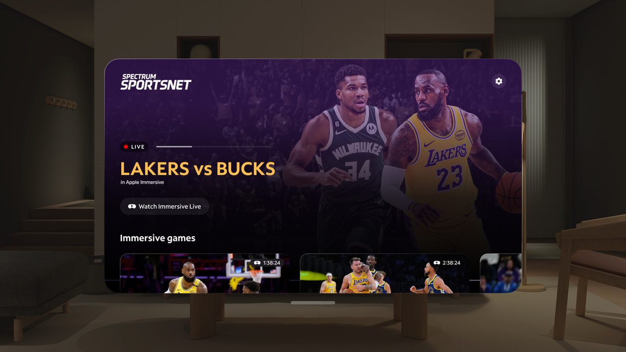 Apple Vision Pro terá transmissões imersivas ao vivo de jogos dos Lakers