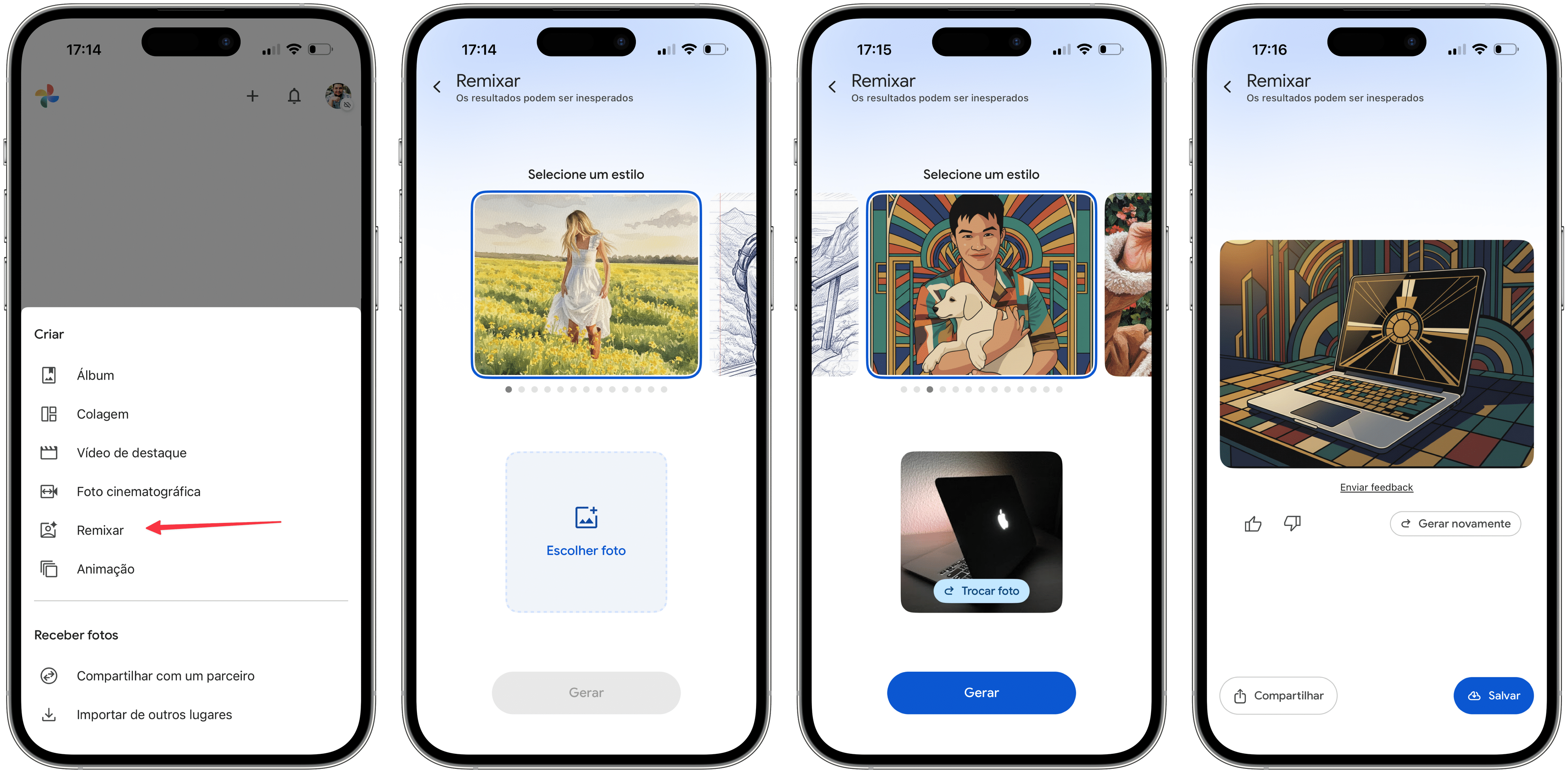 Remix no Google Fotos