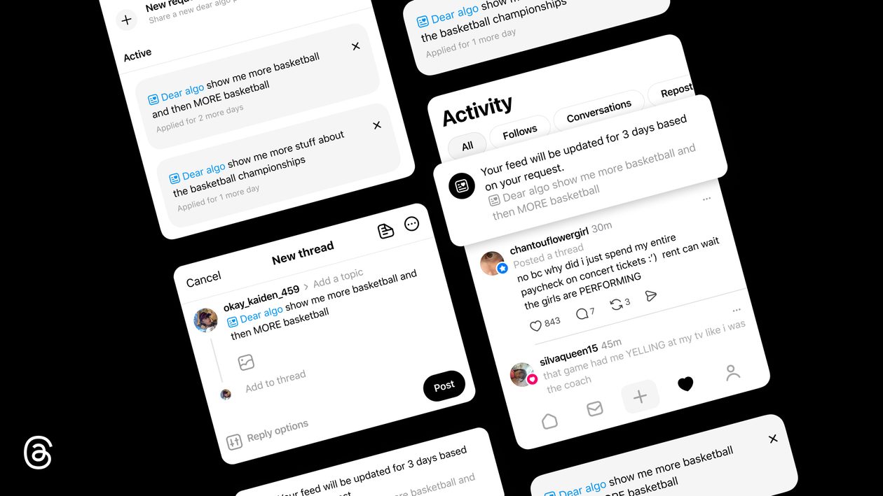 Threads começa a liberar recurso que permite customizar o seu algoritmo