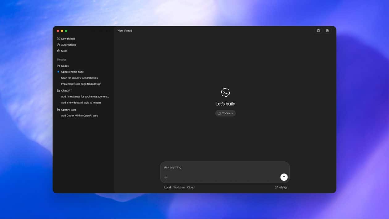 OpenAI lança aplicativo oficial do Codex para macOS