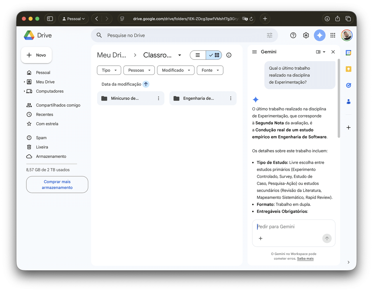 Gemini no Google Drive
