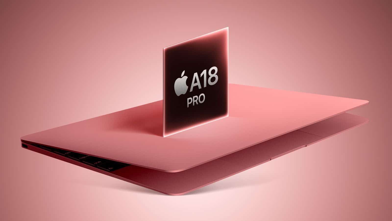 Conceito de MacBook com o chip A18 Pro