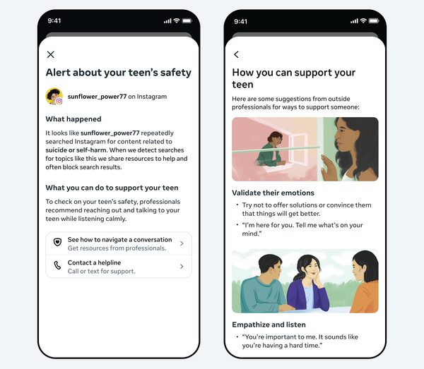 Alertas do Instagram