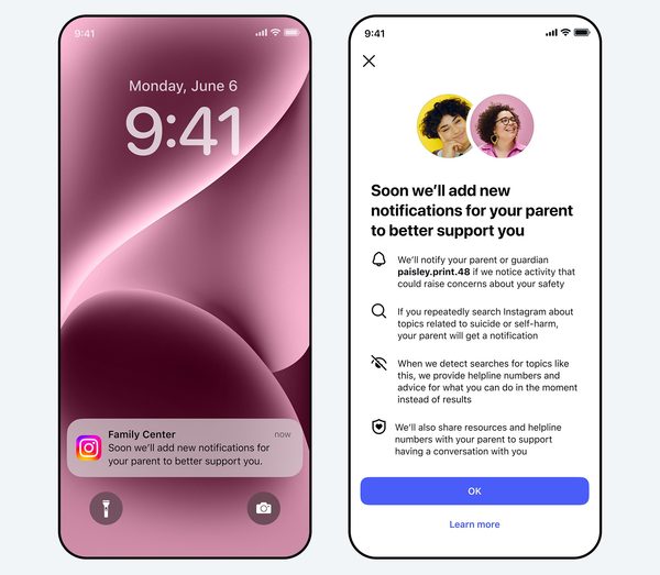 Alertas do Instagram