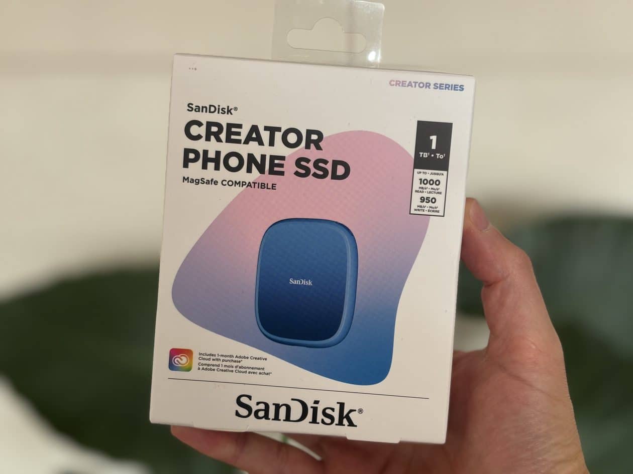 Amplie o armazenamento do seu iPhone com esse SSD portátil da SanDisk