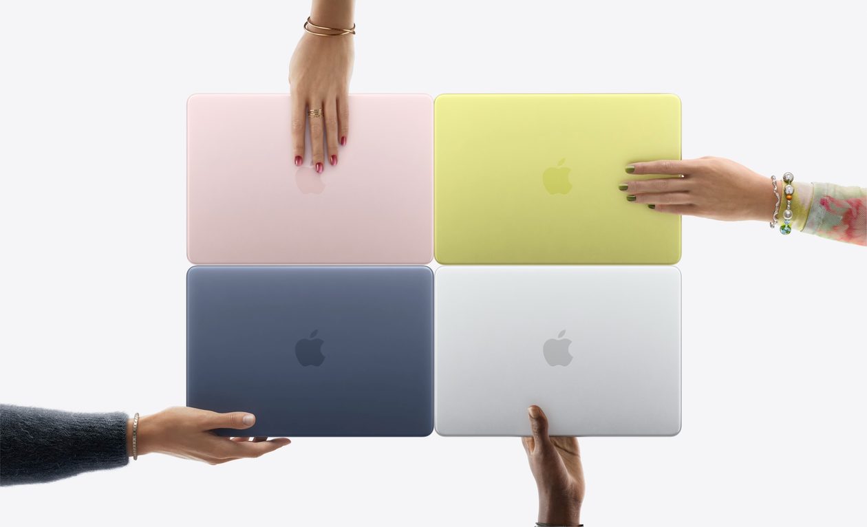 MacBook Neo emulando o logo do Windows