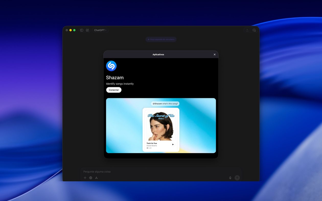 Apple lança aplicativo oficial do Shazam dentro do ChatGPT