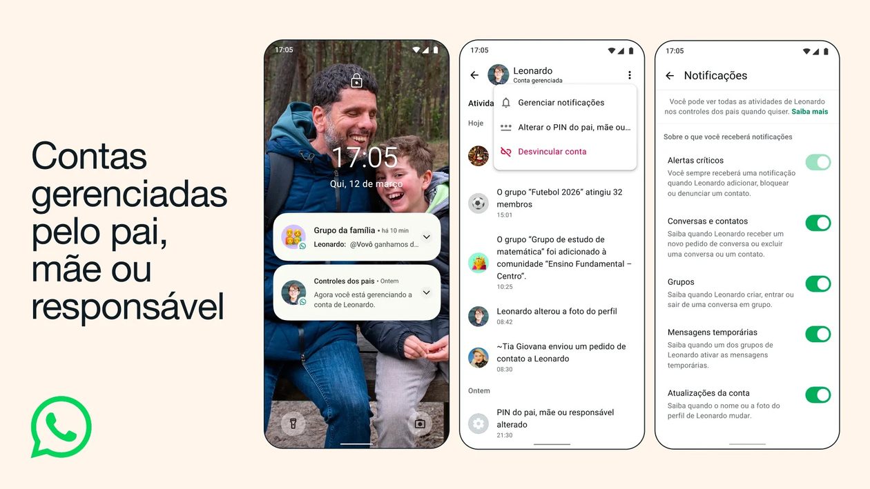 WhatsApp terá contas de adolescentes gerenciadas por pais