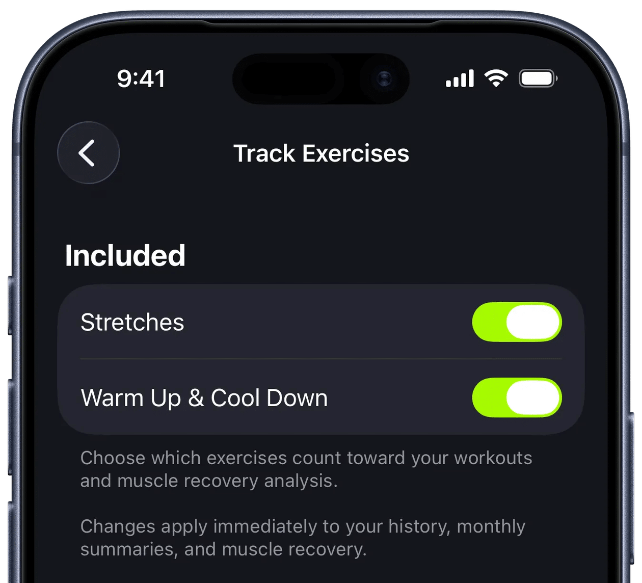 SmartGym: rastrear alongamentos