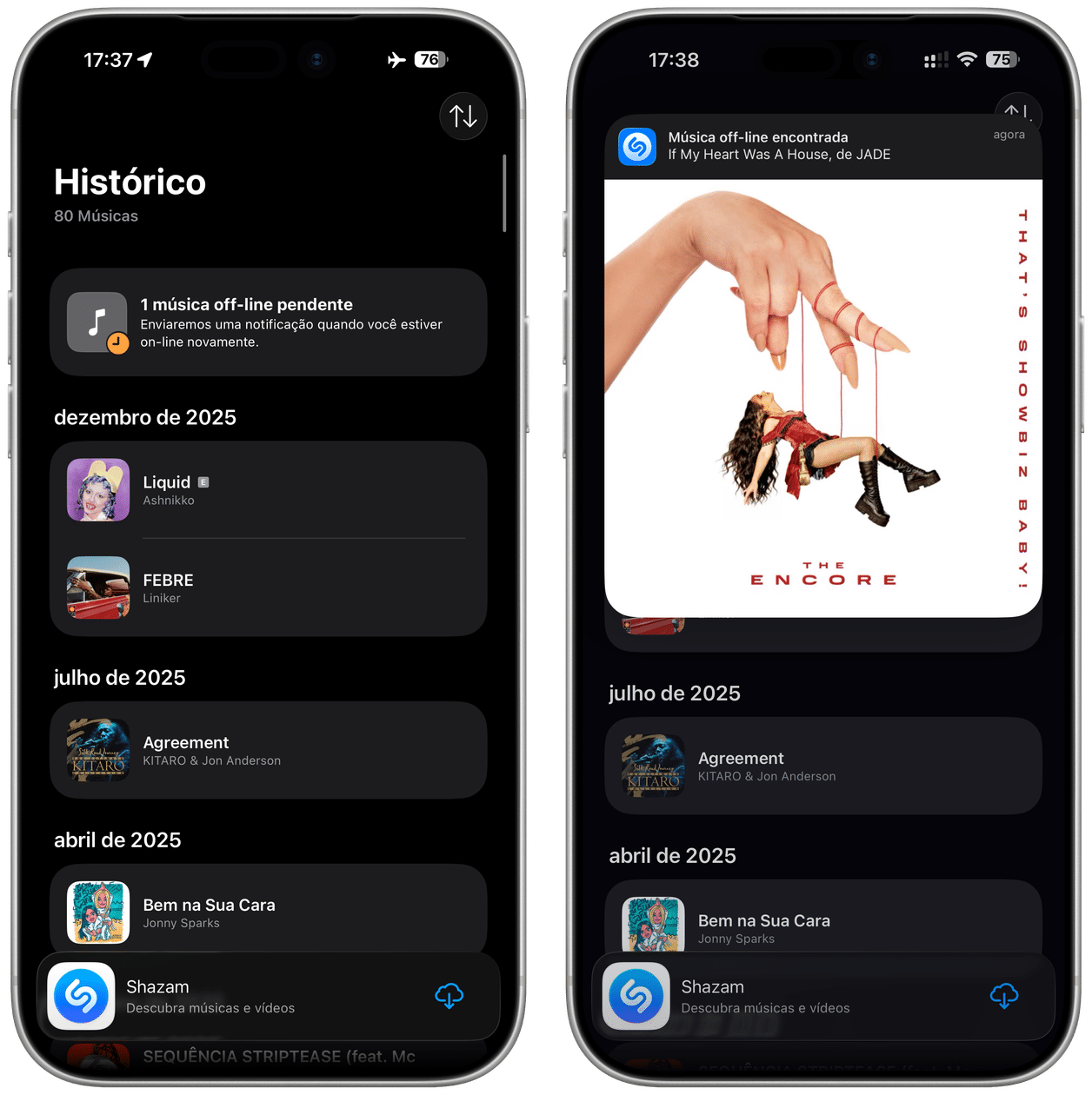 Identificador musical offline no iOS 26.4