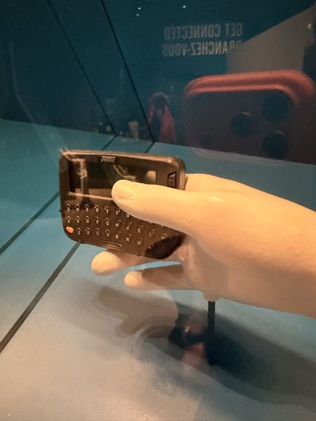 Pager exposto no museu