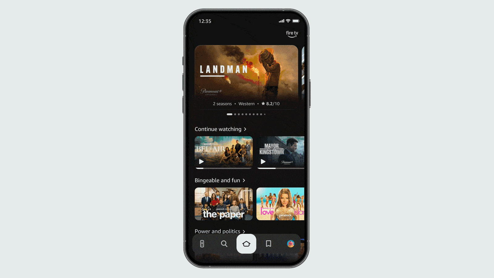 Redesign de app do Fire TV 2