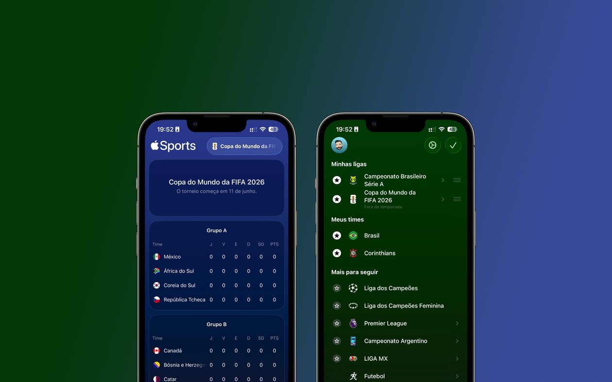 Apple Sports é atualizado com conteúdos da Copa do Mundo FIFA 2026