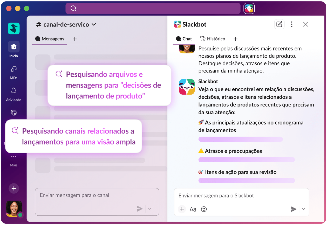 Agente de IA do Slack ganha pesquisa avançada, automações por voz e mais