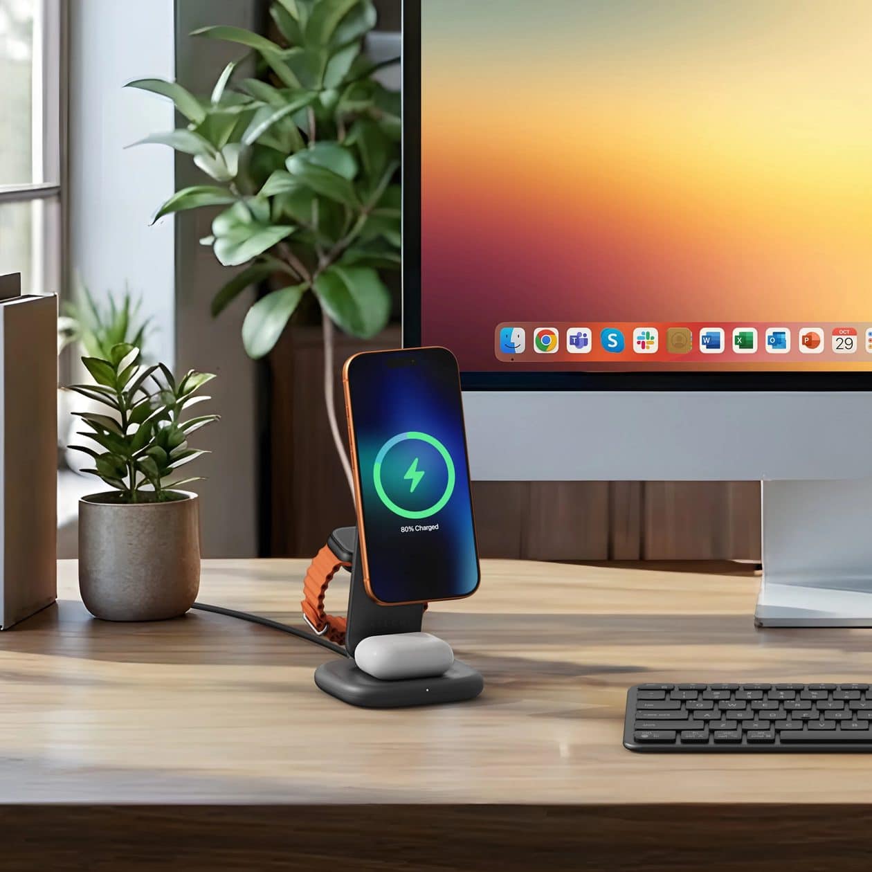 Base de recarga 3-em-1 dobrável da Satechi ganha versão Qi2 25W