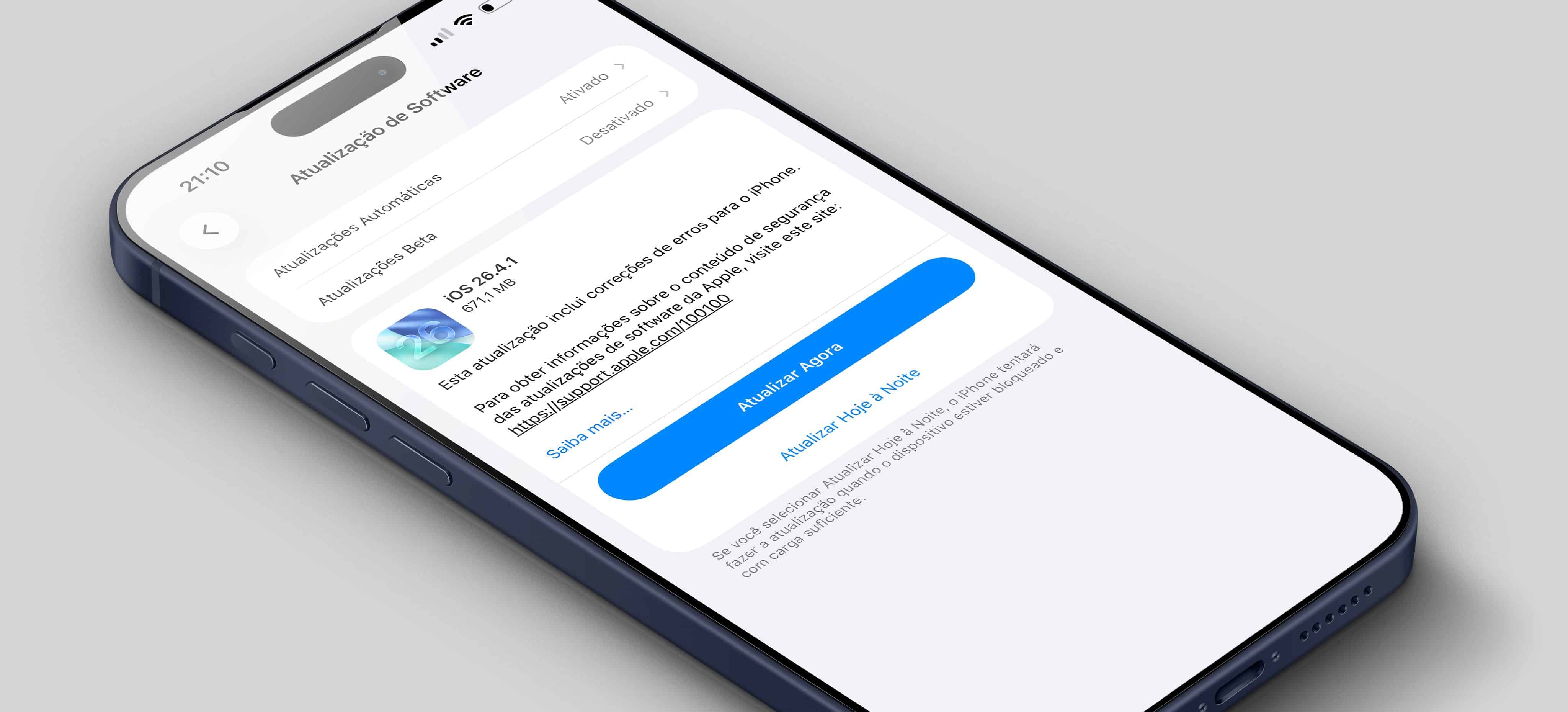 Atualização para o iOS 26.4.1
