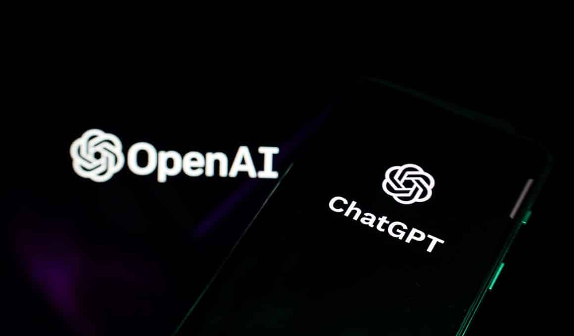 Logos da OpenAI e do ChatGPT