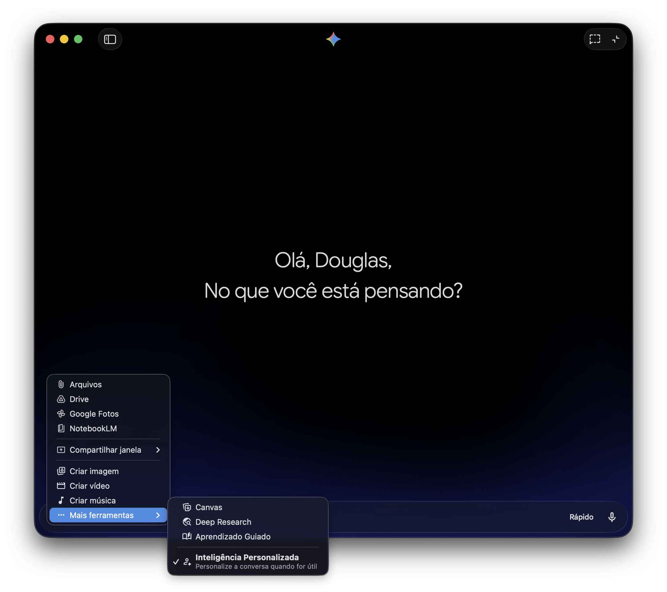 App do Gemini para macOS