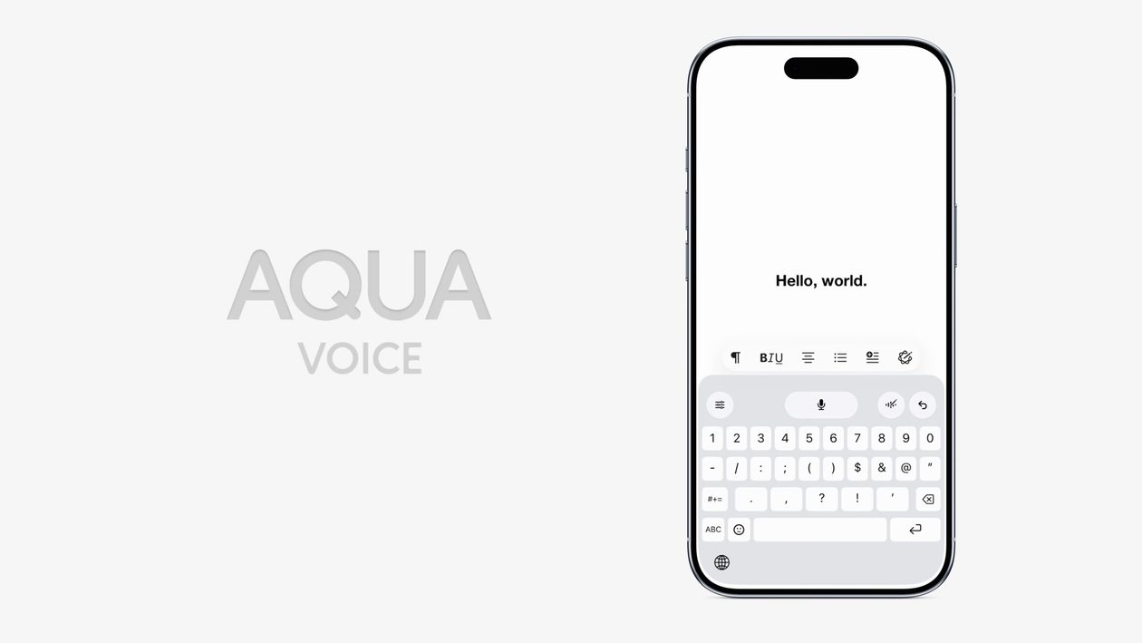 App de transcrição Aqua Voice é lançado oficialmente para iOS