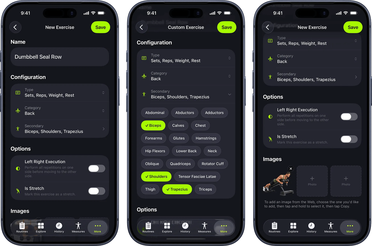SmartGym - músculo secundário