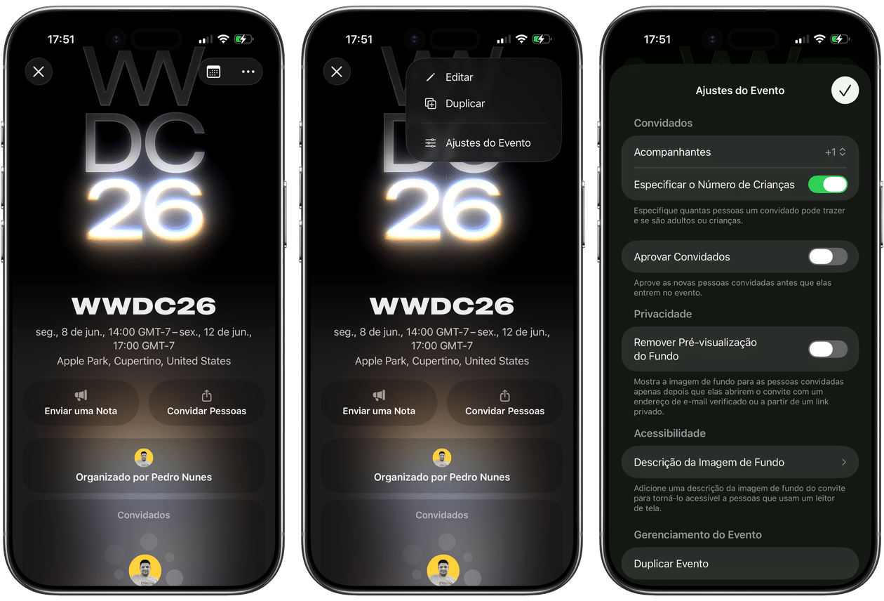 Como especificar crianças acompanhantes no app Convites [iPhone e web]
