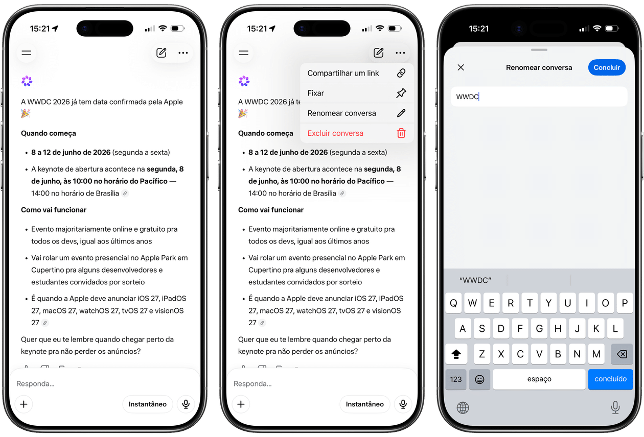 Como renomear uma conversa na Meta AI [iPhone, iPad e web]
