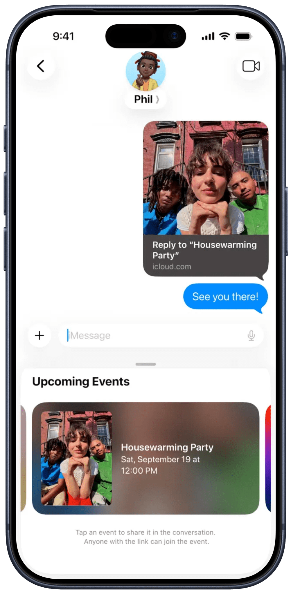 Integração do Convites no app Mensagens
