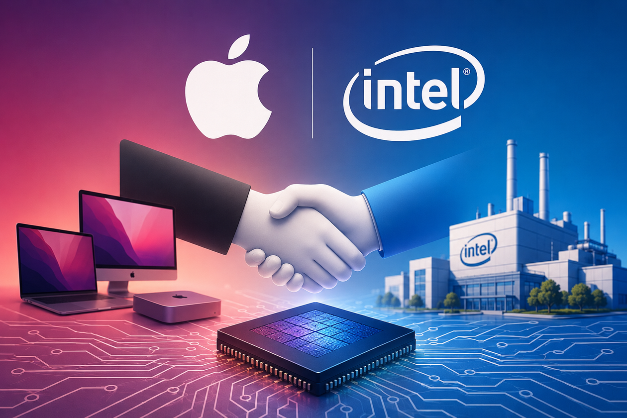 Apple e Intel fecharam acordo preliminar para a fabricação de chips, diz WSJ