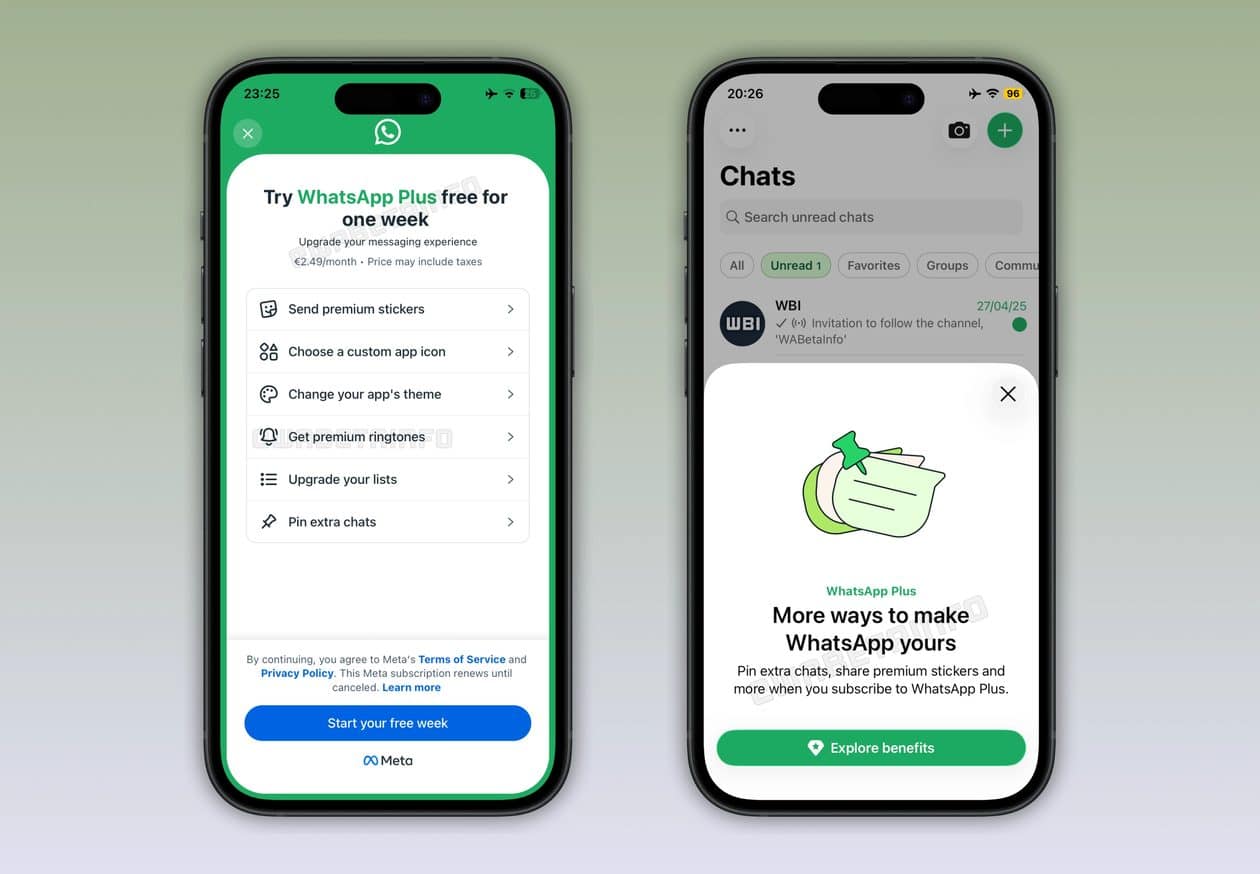 Assinatura premium do WhatsApp chega ao iOS; reações e menus contextuais com Liquid Glass são testados