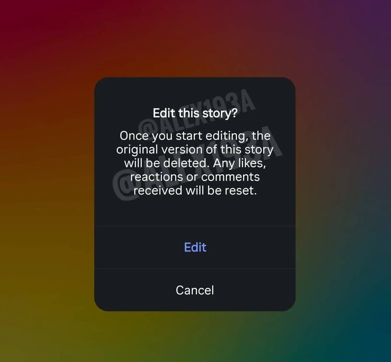 Instagram começa a testar opção para editar stories que já foram publicados